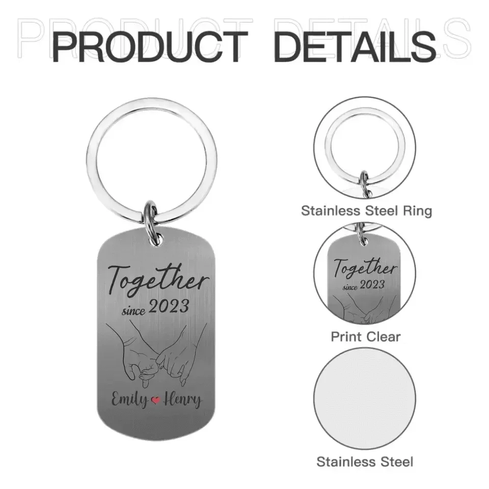 Couple Personalized Custom Keychain - All I See Is You - Joliny
