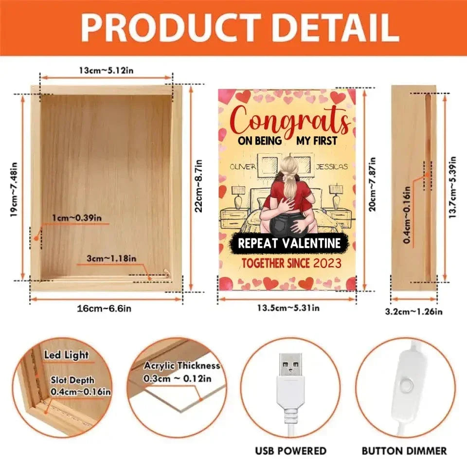 Couple Personalized Custom light box- Gift For Husband Wife, Anniversary - Joliny