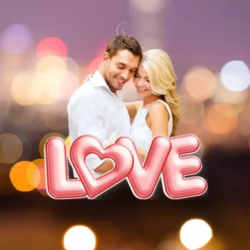 Couple Personalized Custom Photo Shaped Acrylic Keychain - Gift For Husband Wife, Anniversary - Joliny