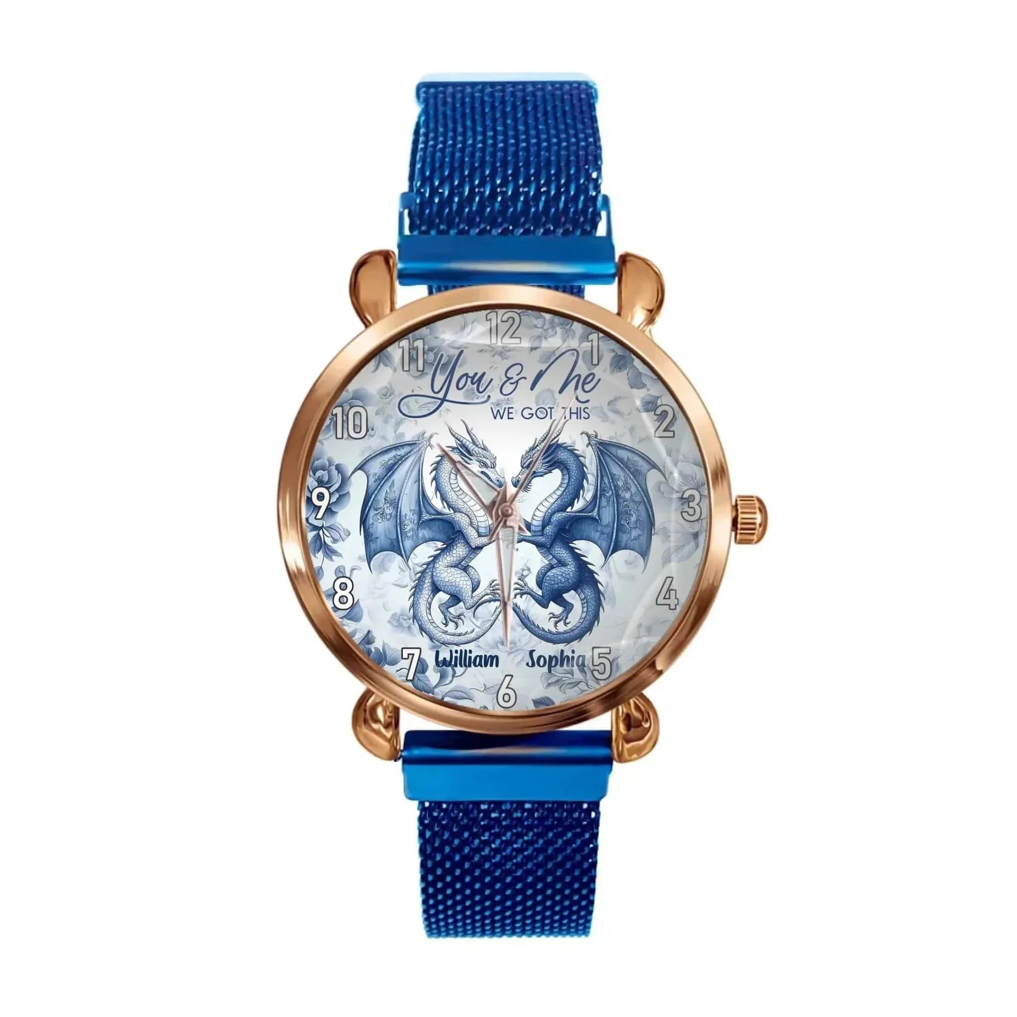 Couple's Exclusive! Customize this dragon - themed watch with names, sealing your “You & Me” journey. - Joliny