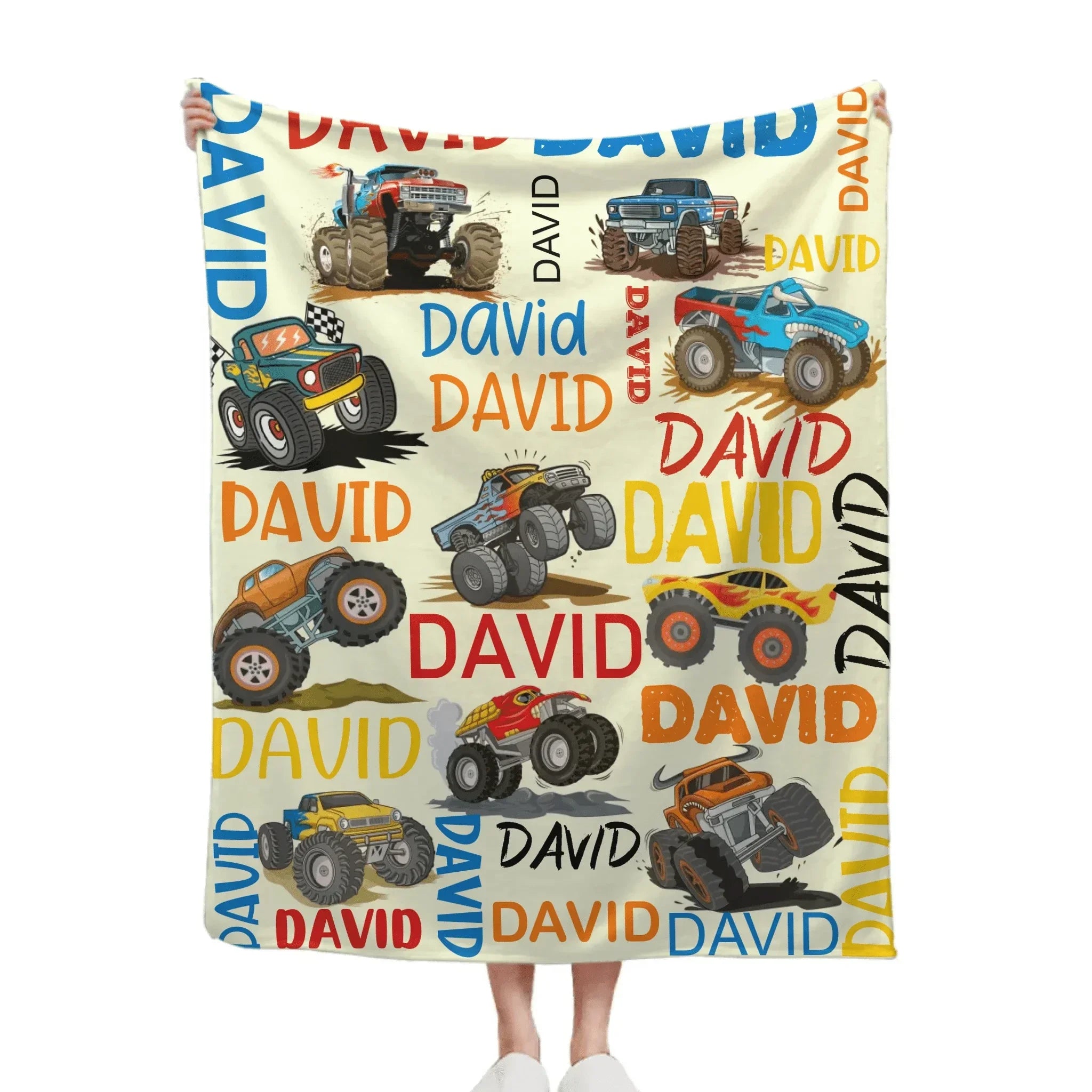 Crazy Truck Blanket - Gifts for Kids - Personalized Name Blanket - Joliny