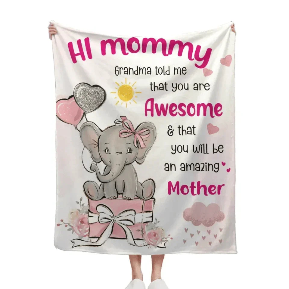 Custom Blanket Designs, Custom Blankets for You,ShineOn-Hi Mommy - Joliny