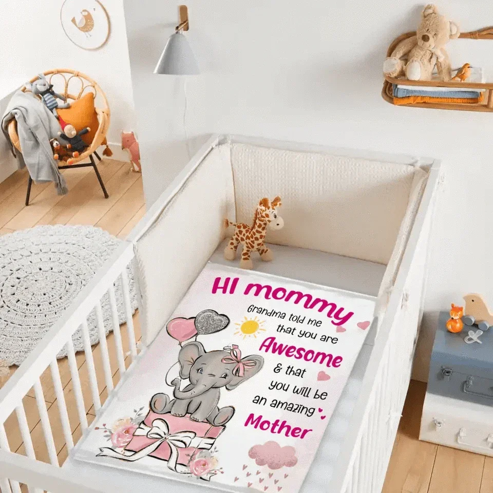 Custom Blanket Designs, Custom Blankets for You,ShineOn-Hi Mommy - Joliny