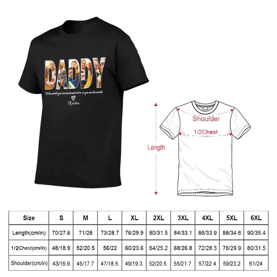 Custom DADDY Photo Name Shirt - Joliny