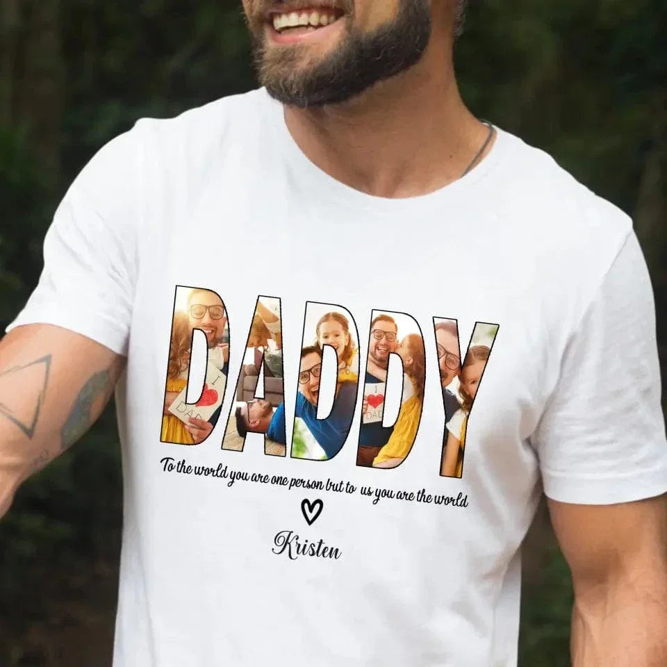 Custom DADDY Photo Name Shirt - Joliny