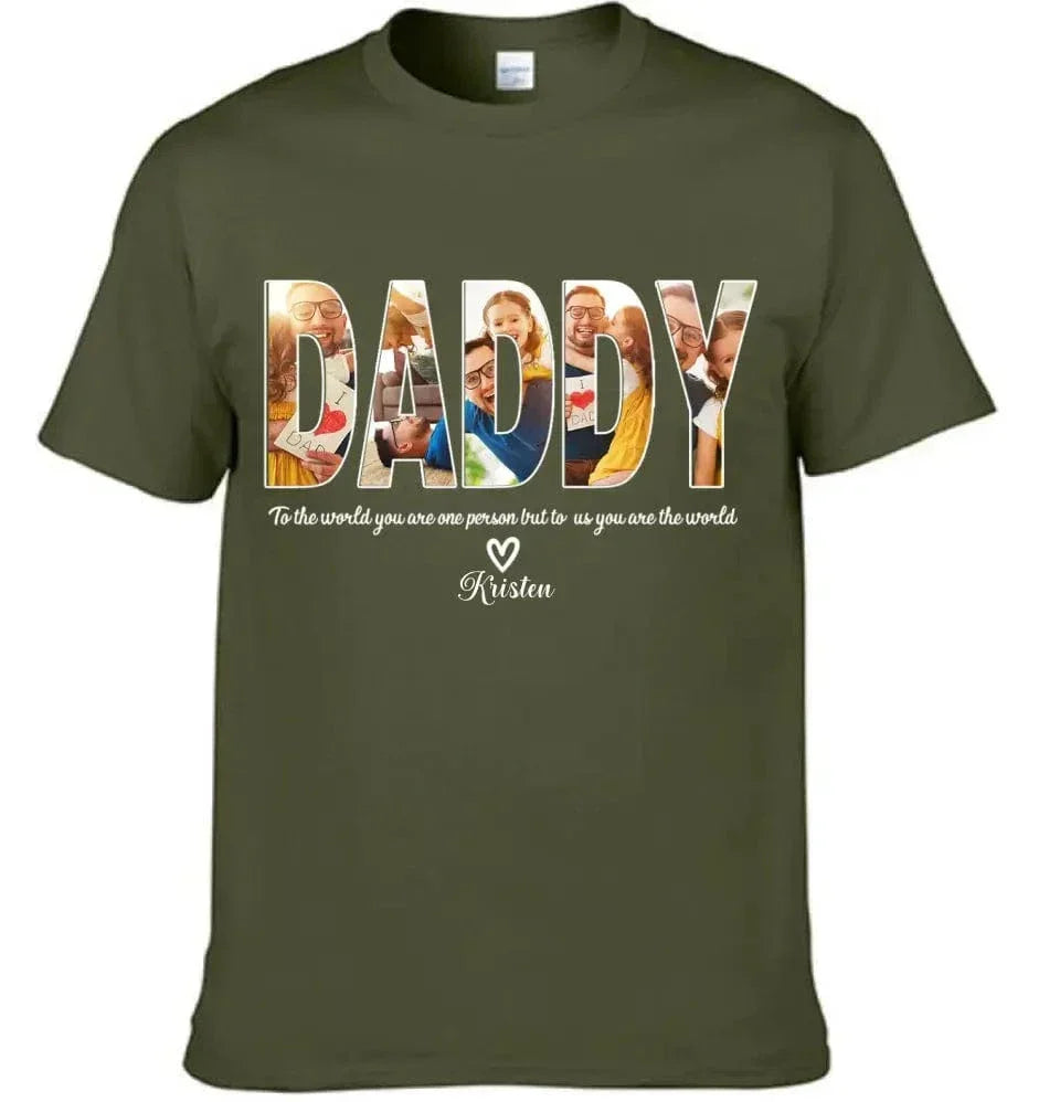 Custom DADDY Photo Name Shirt - Joliny
