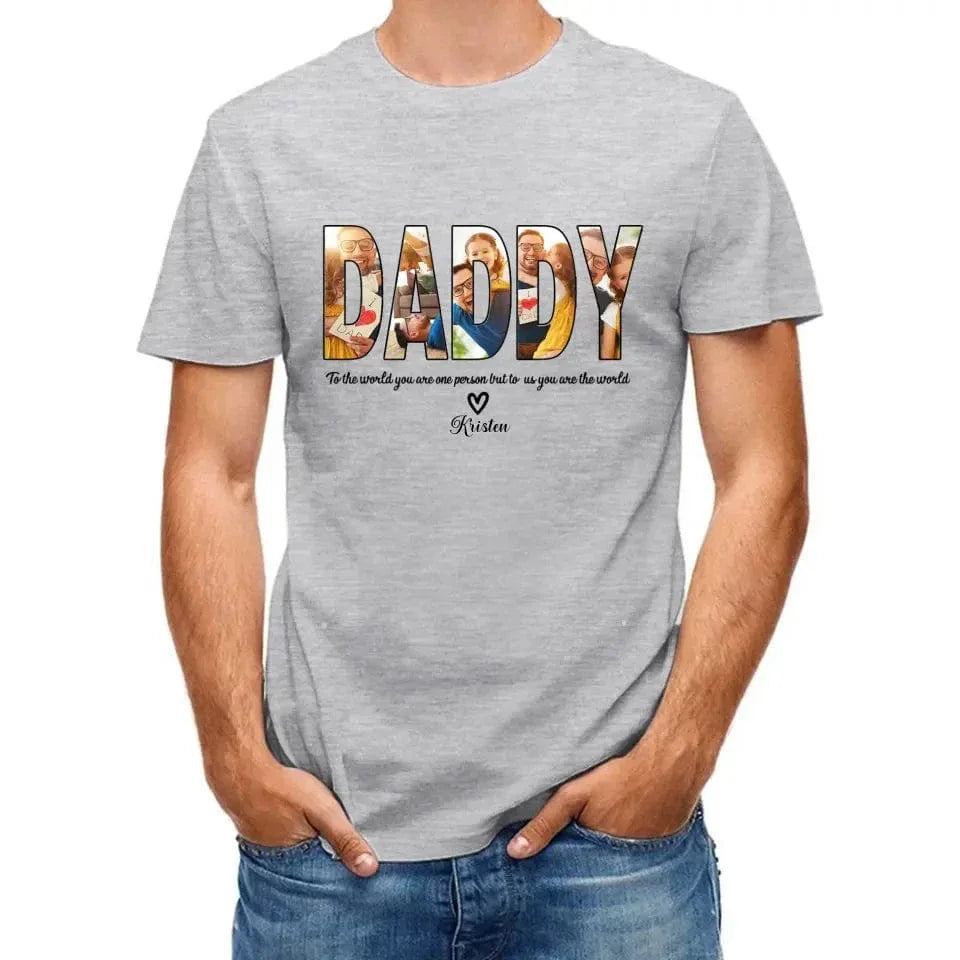 Custom DADDY Photo Name Shirt - Joliny