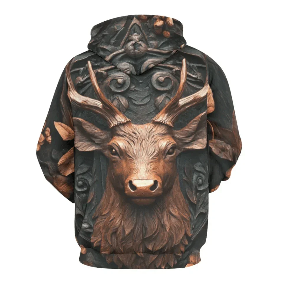 Custom Embossed Deer Pattern Clothing - Personalized Name Allover Printed Hunting Style Costume - A Gift For Friend,Hunting Lovers,Yourself - Joliny