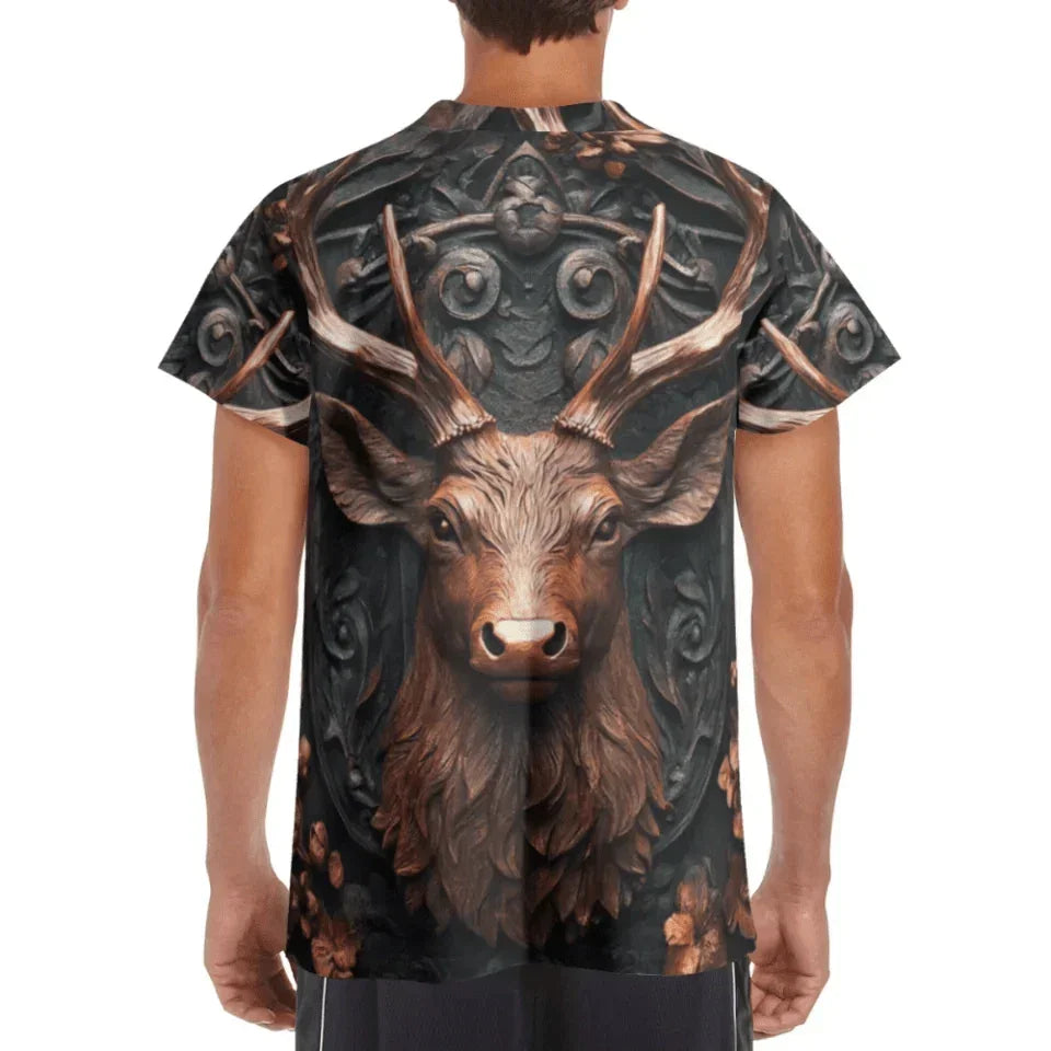 Custom Embossed Deer Pattern Clothing - Personalized Name Allover Printed Hunting Style Costume - A Gift For Friend,Hunting Lovers,Yourself - Joliny