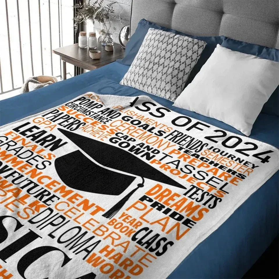 Custom Graduation Gift Class of 2024 Graduation Blanket - Joliny