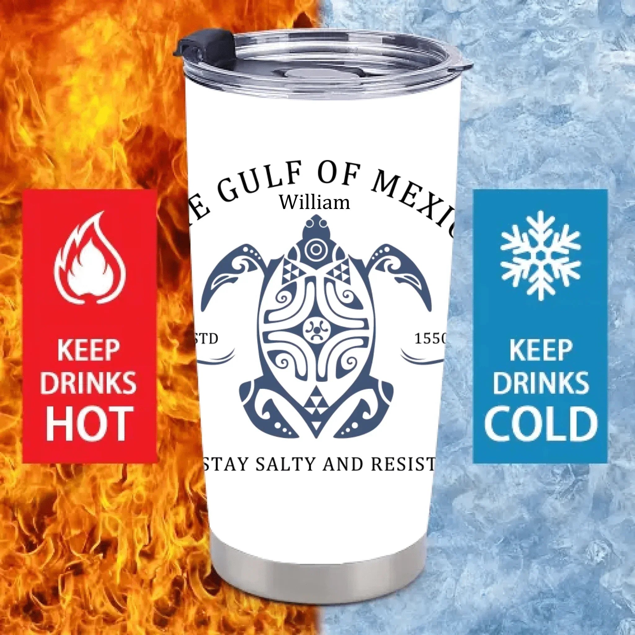 Custom Gulf of Mexico Printed Mugs - Personalised Name Gulf of Mexico Themed Printed Trendy Mugs - A Gift For Family,Friend,BFF - Joliny