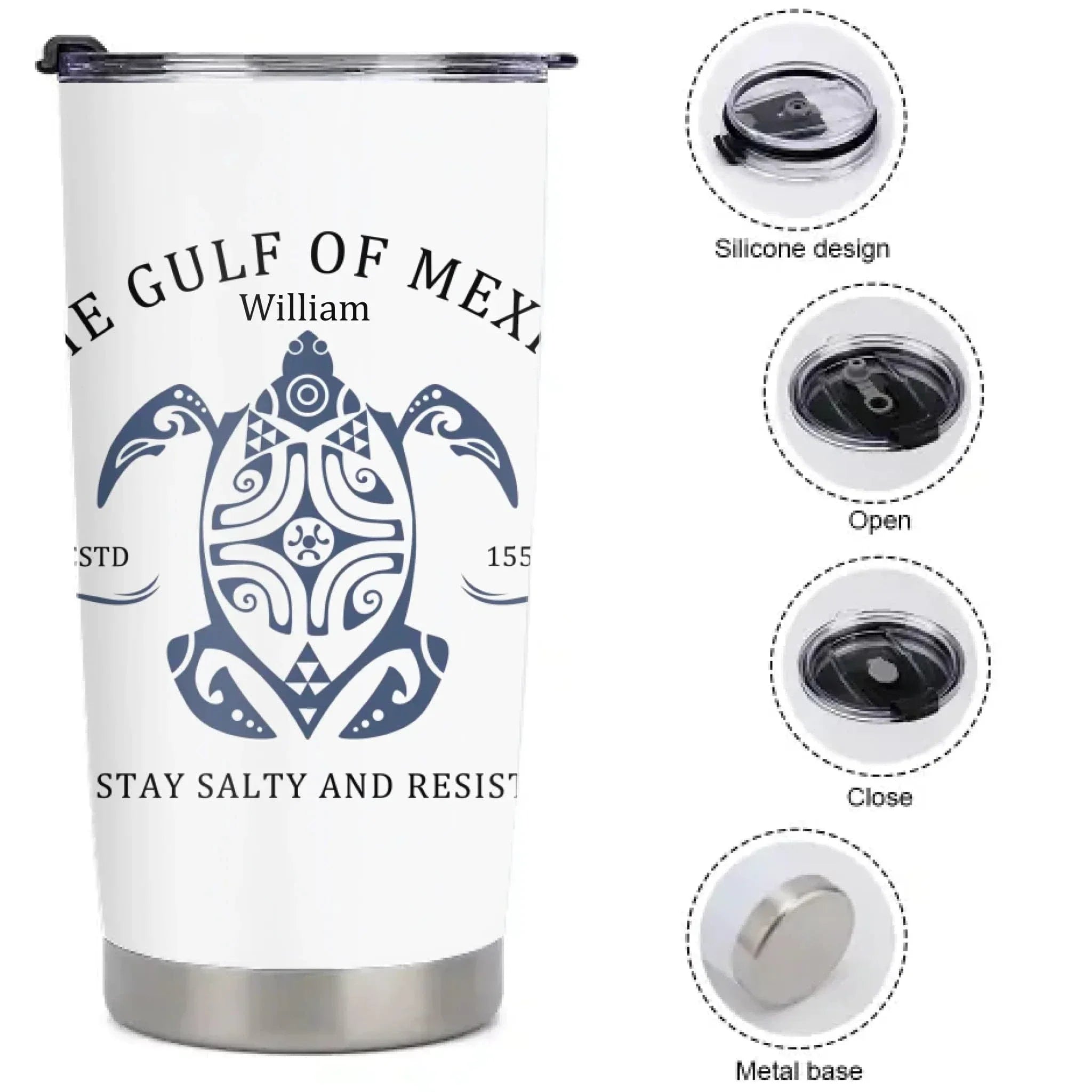 Custom Gulf of Mexico Printed Mugs - Personalised Name Gulf of Mexico Themed Printed Trendy Mugs - A Gift For Family,Friend,BFF - Joliny