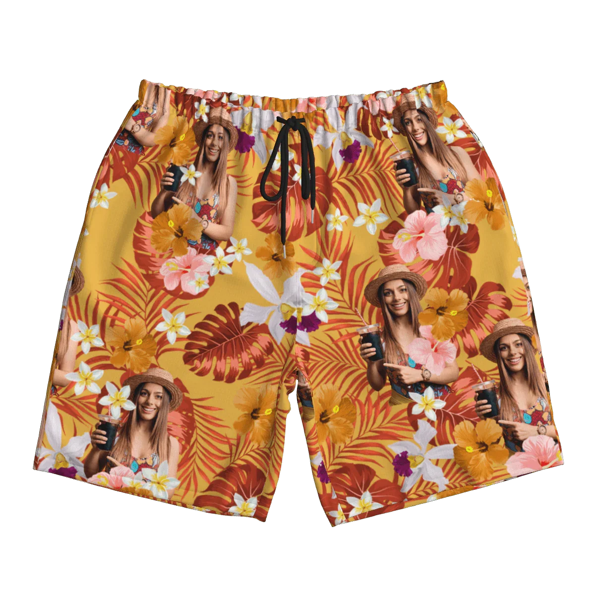 Custom Human Photo Summer Tropical Beach Short For Men - Joliny
