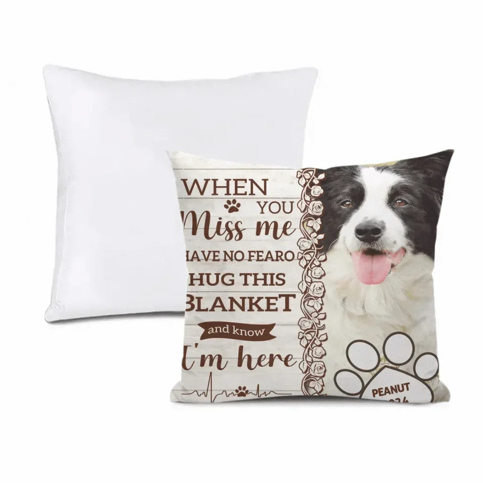 Custom Pet Pillow - Personalised Commemorative Pillow with Pet's Photo,Name and Year - A Gift For Pet Owners,Pet Lovers - Joliny