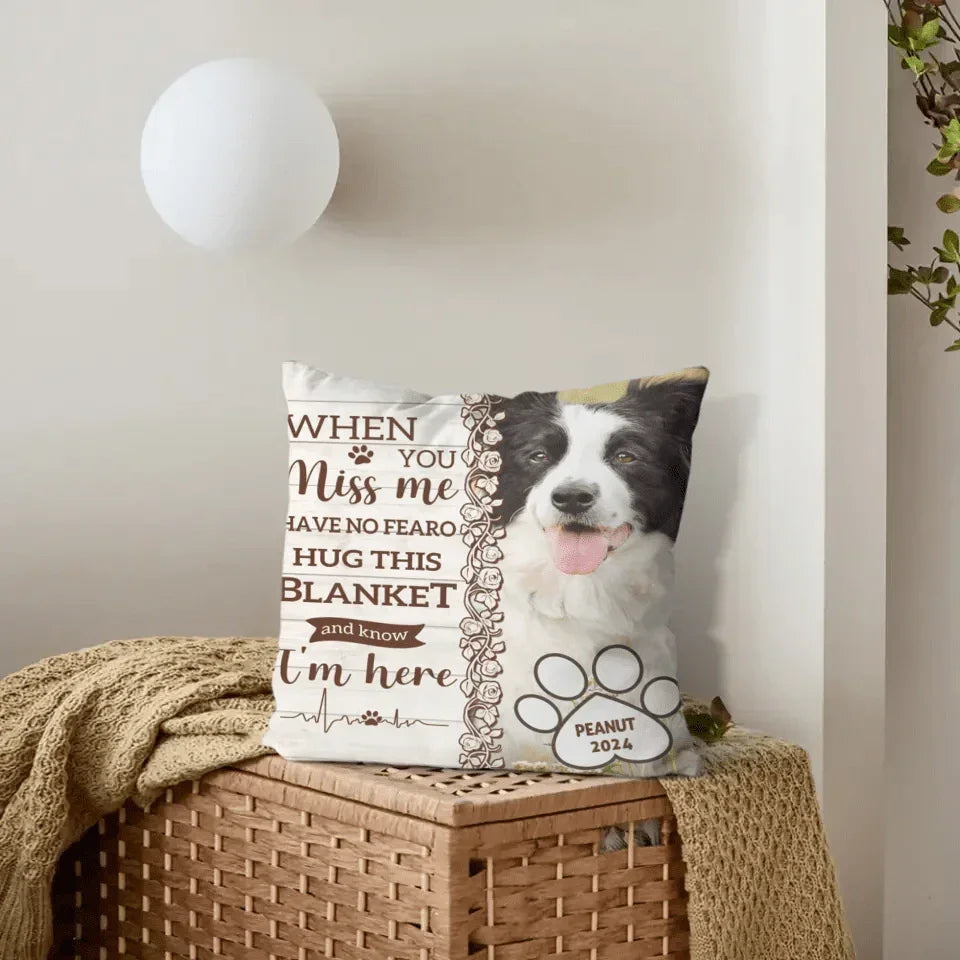 Custom Pet Pillow - Personalised Commemorative Pillow with Pet's Photo,Name and Year - A Gift For Pet Owners,Pet Lovers - Joliny