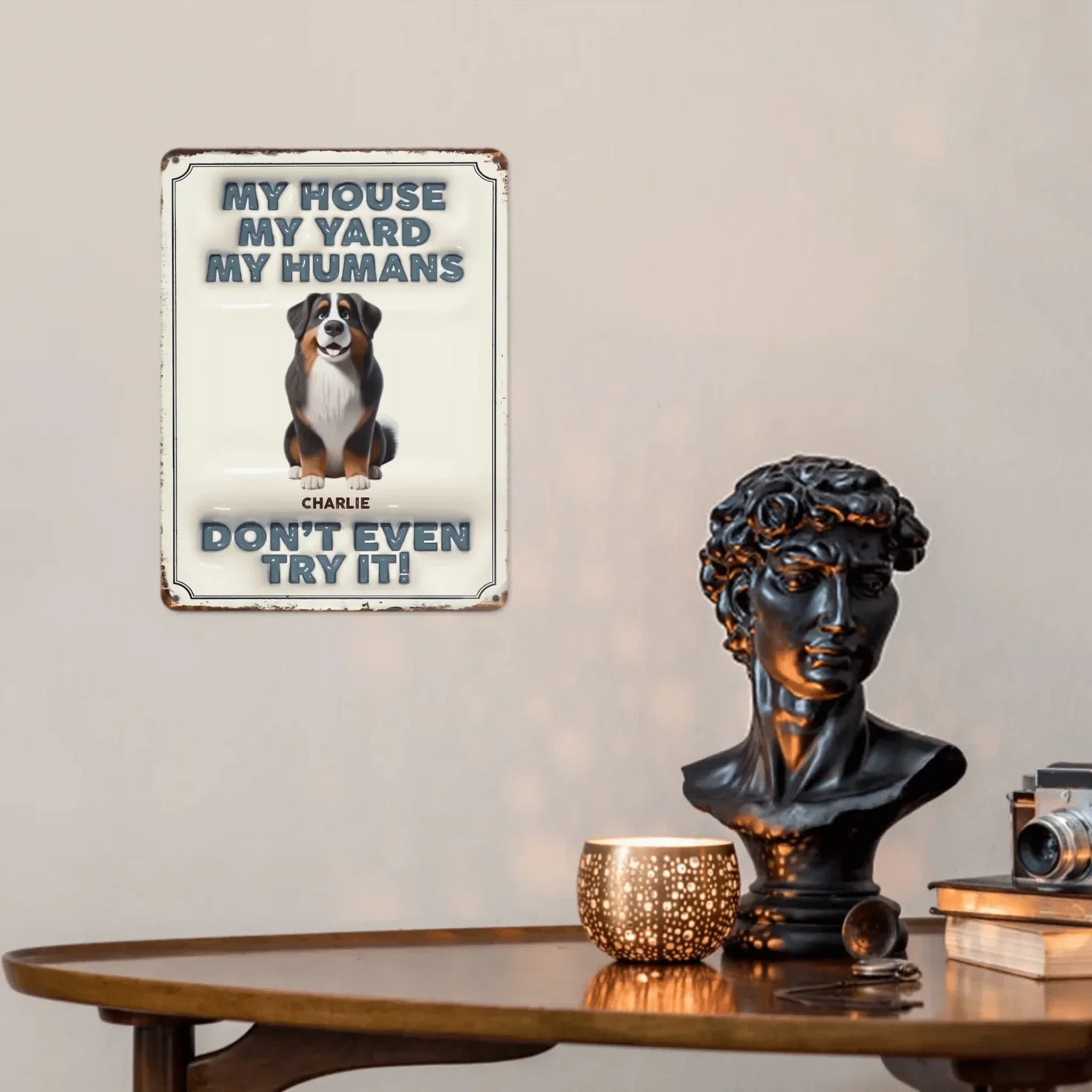 Custom Pet Tin Painting - Personalised Names and Pets - House Warming Gift For Pet Owners, Pet Lovers - Joliny