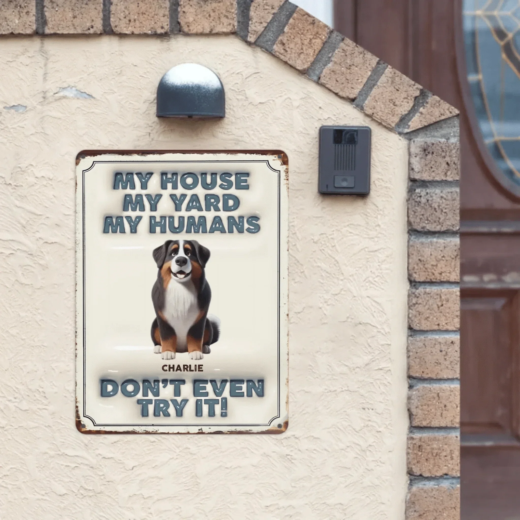 Custom Pet Tin Painting - Personalised Names and Pets - House Warming Gift For Pet Owners, Pet Lovers - Joliny