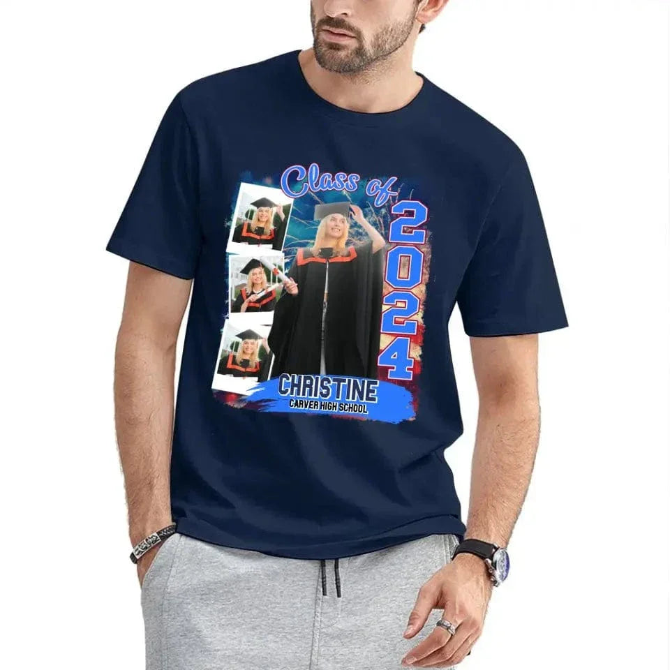 Custom Photo Build Your Own 2024 Graduation T Shirt - Joliny