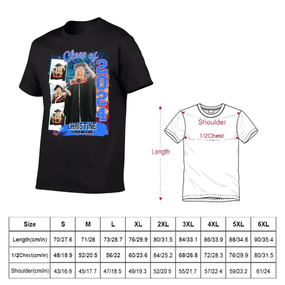 Custom Photo Build Your Own 2024 Graduation T Shirt - Joliny