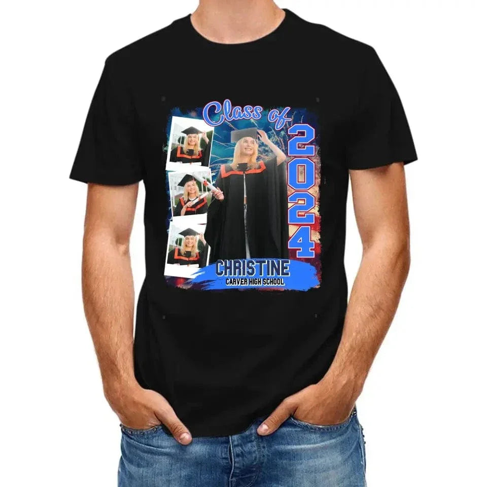 Custom Photo Build Your Own 2024 Graduation T Shirt - Joliny