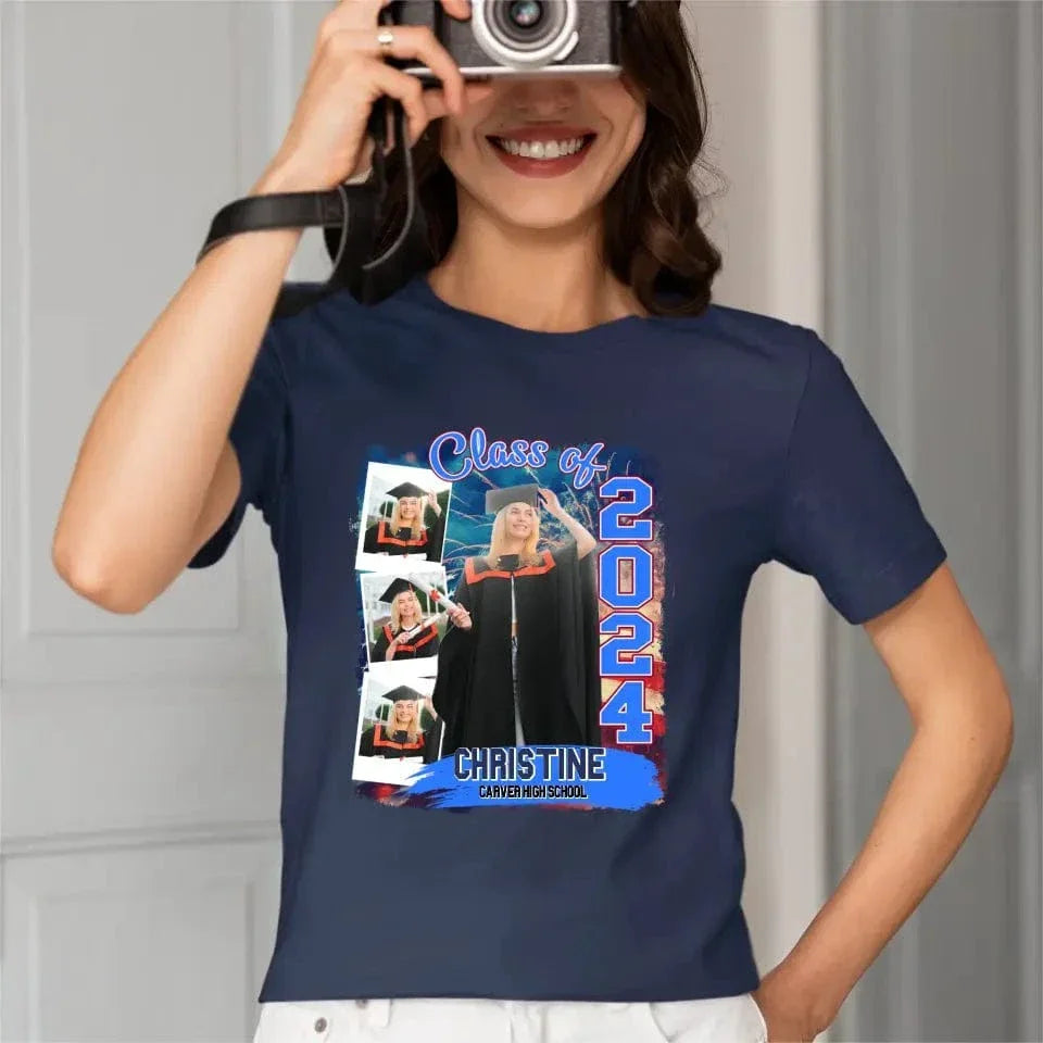 Custom Photo Build Your Own 2024 Graduation T Shirt - Joliny