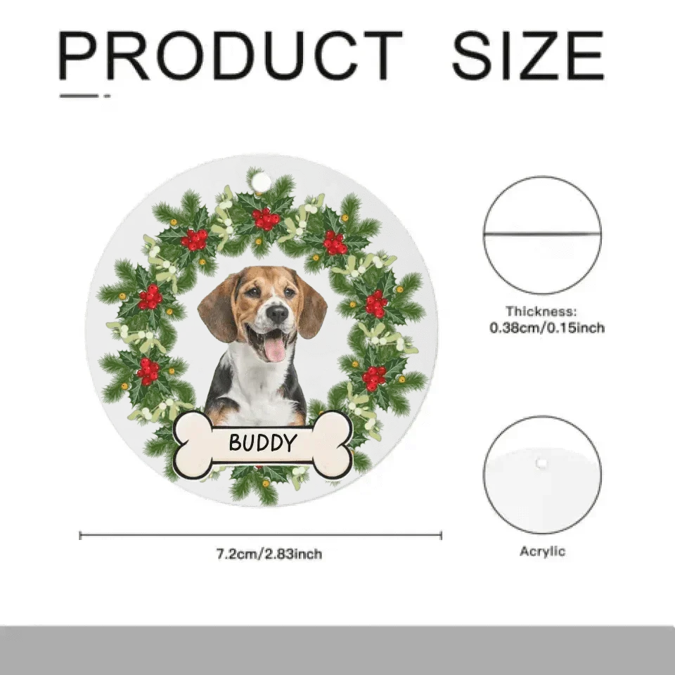 Custom Photo Dog Cat Acrylic Ornament - Joliny