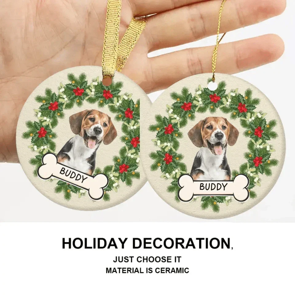 Custom Photo Dog Cat Ceramic Ornament - Joliny