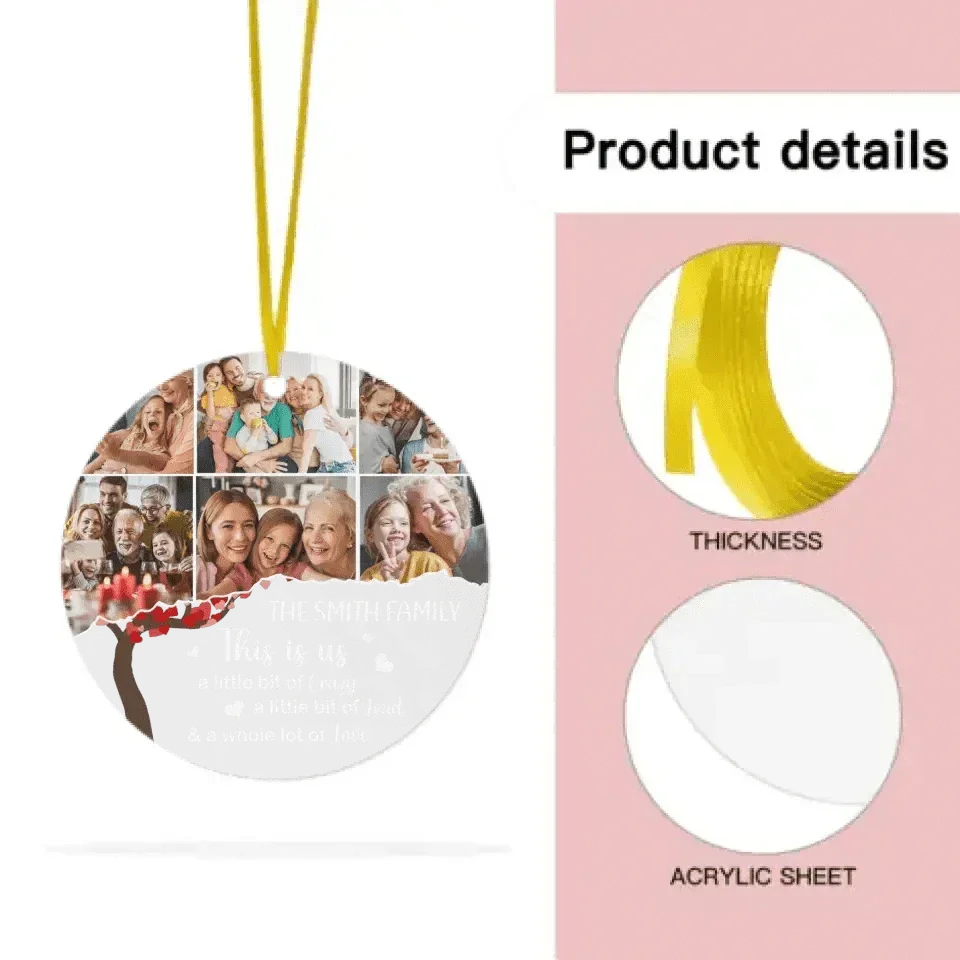 Custom Photo Family Tree Acrylic Ornament - Joliny