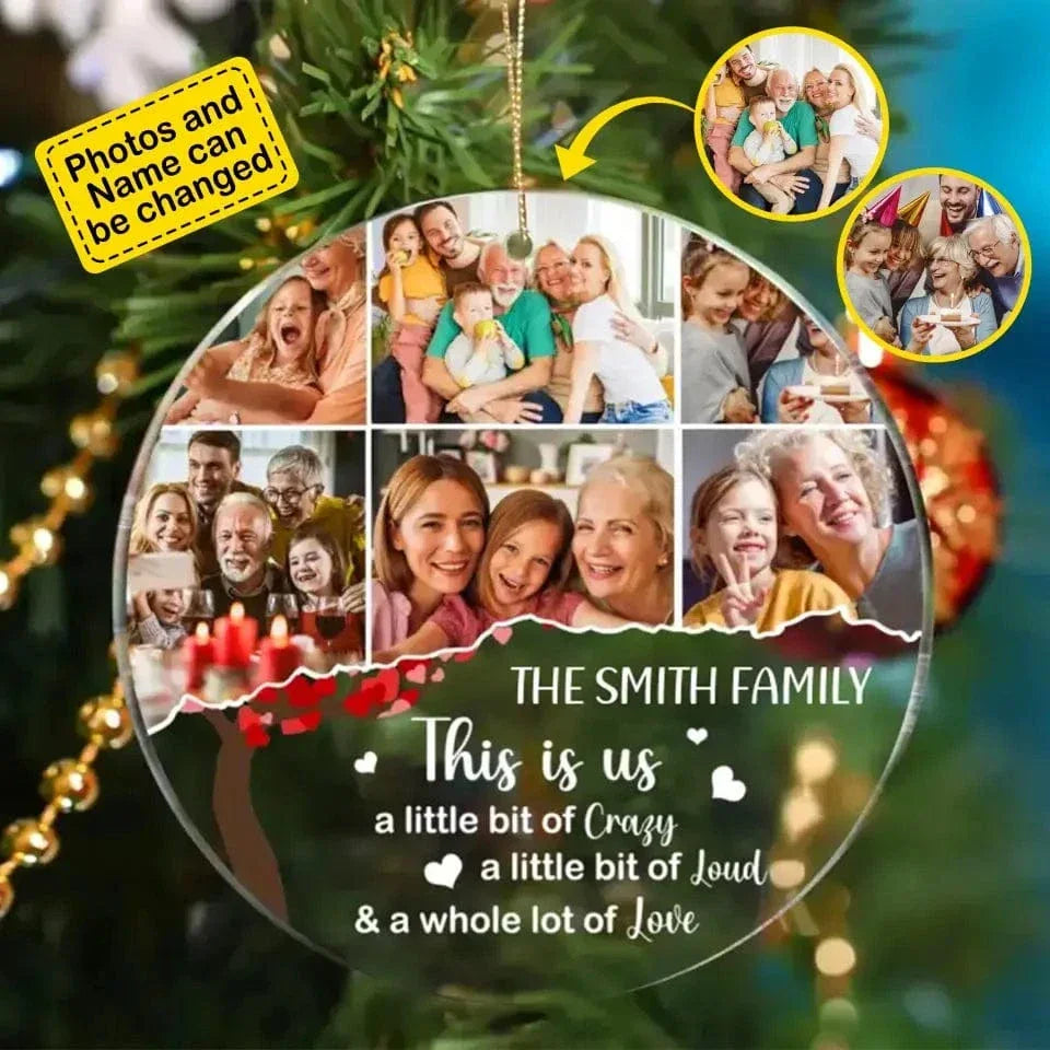 Custom Photo Family Tree Acrylic Ornament - Joliny