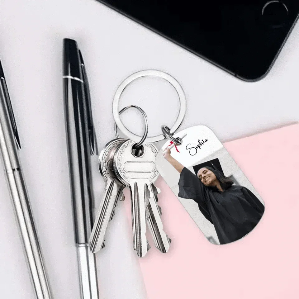 Custom Photo Graduation Keychain - It's Been Fun But I'm Glad We're Done - Gift For Graduates - Joliny