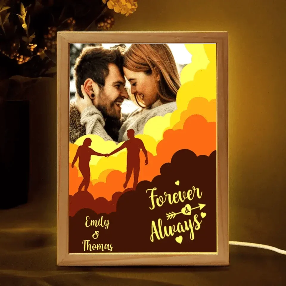Custom Photo Love You - Couple Personalized Custom Frame Light Box - Joliny