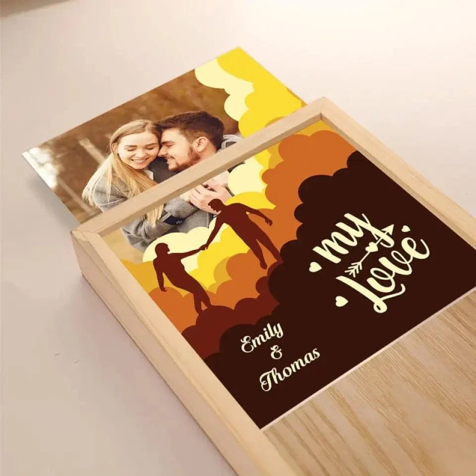 Custom Photo Love You - Couple Personalized Custom Frame Light Box - Joliny