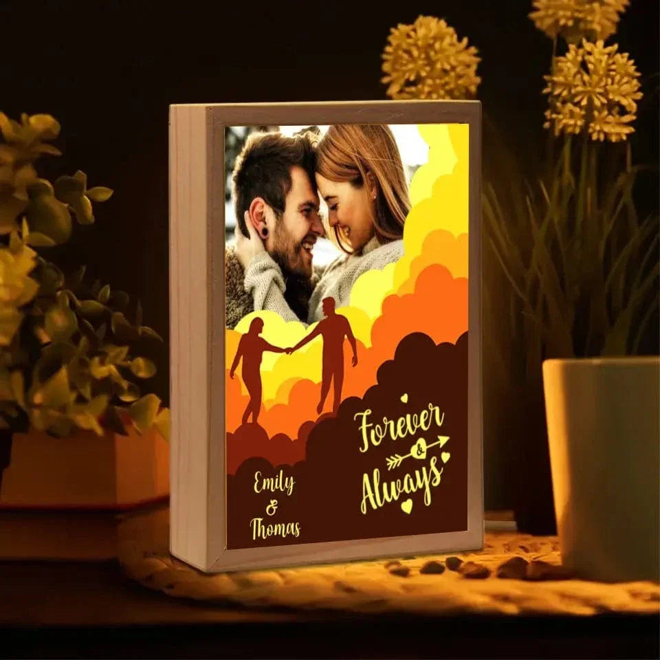 Custom Photo Love You - Couple Personalized Custom Frame Light Box - Joliny