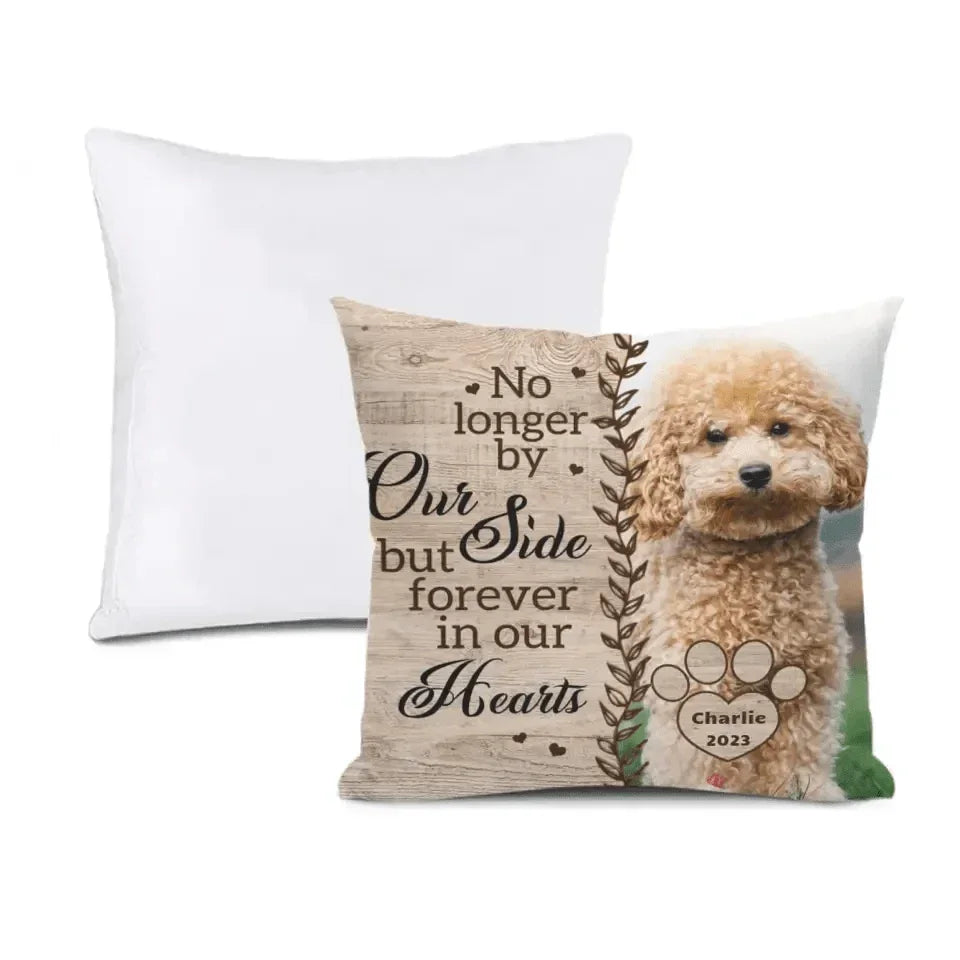 Custom Photo Memorial Personalized Pillow - No Longer By Our Side - Sympathy Gift For Pet Lovers - Joliny