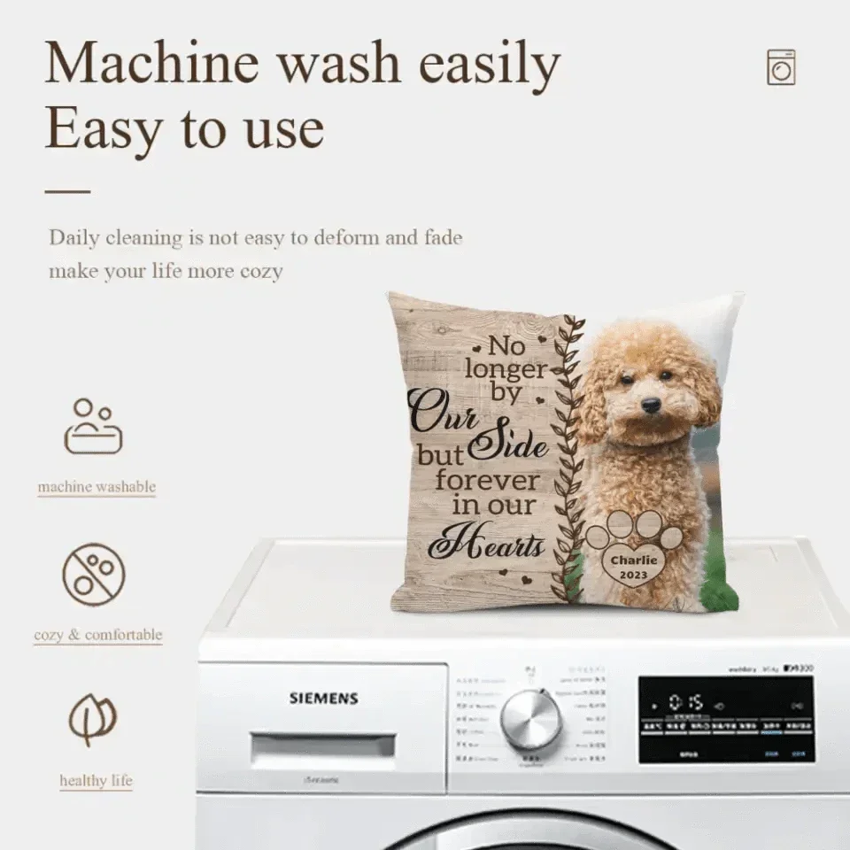 Custom Photo Memorial Personalized Pillow - No Longer By Our Side - Sympathy Gift For Pet Lovers - Joliny