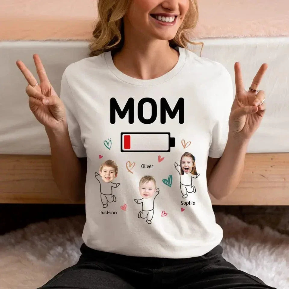 Custom Photo Mom Needs A Nap - Family Personalized Custom Unisex T-shirt - Gift For Mom Grandma - Joliny