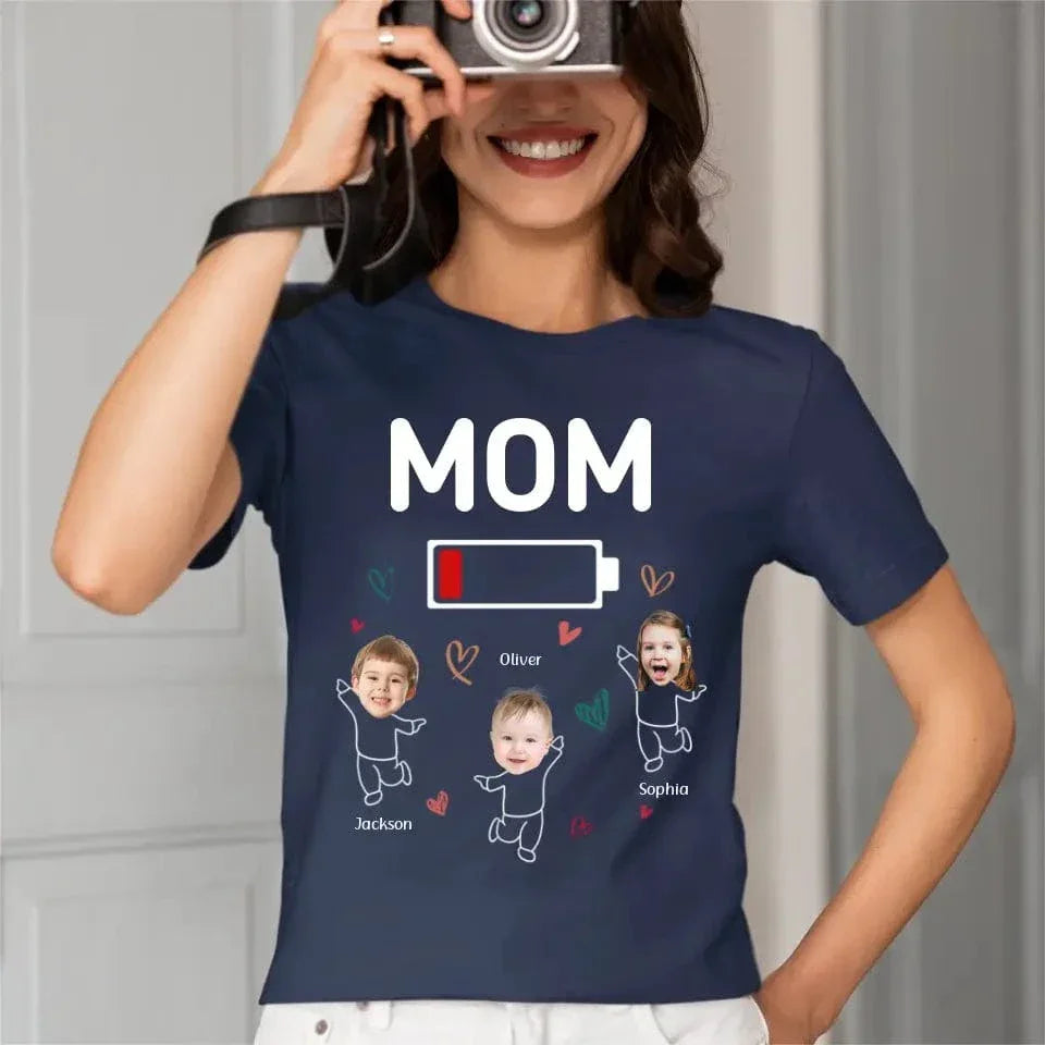 Custom Photo Mom Needs A Nap - Family Personalized Custom Unisex T-shirt - Gift For Mom Grandma - Joliny