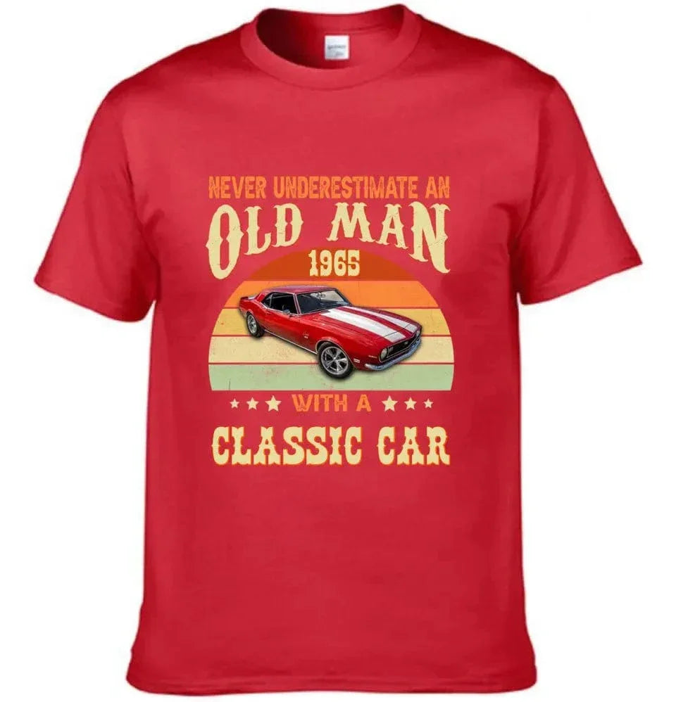 Custom Photo Never Underestimate An Old Man With A Classic Car Shirt - Joliny