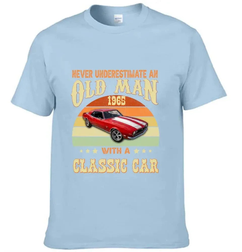 Custom Photo Never Underestimate An Old Man With A Classic Car Shirt - Joliny