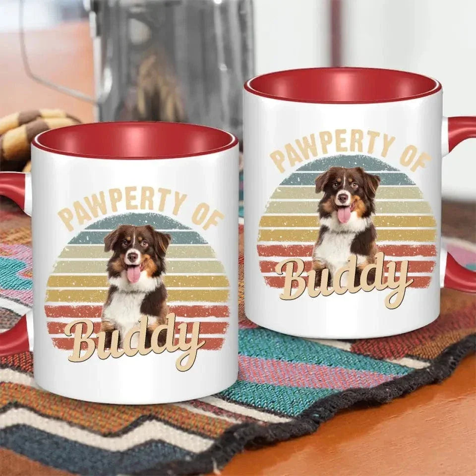 Custom Photo Pawperty Of - Gift For Dog Lovers - Personalized Mug - Joliny