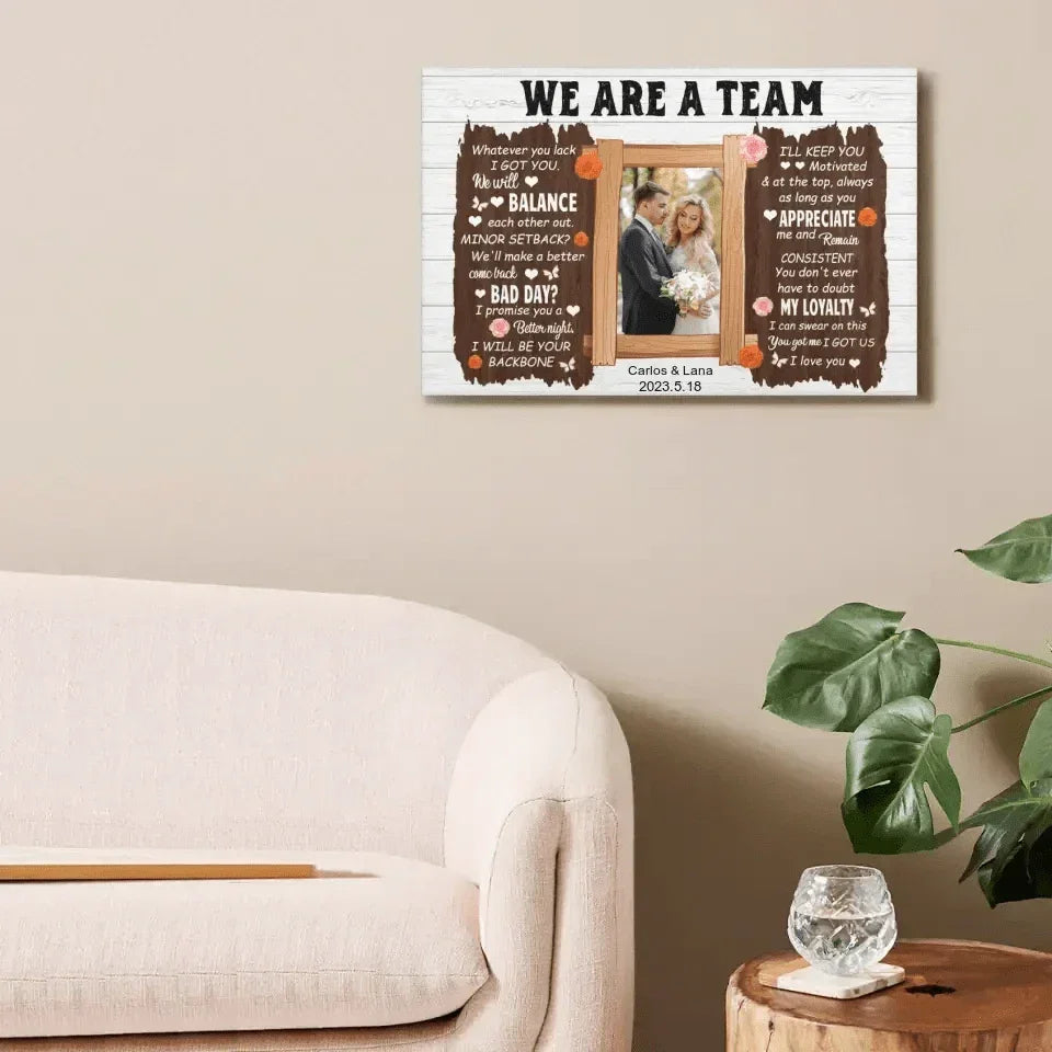 Custom Photo Personalized Canvas Wall Art For Couples - Whatever You Lack I Got You - Joliny