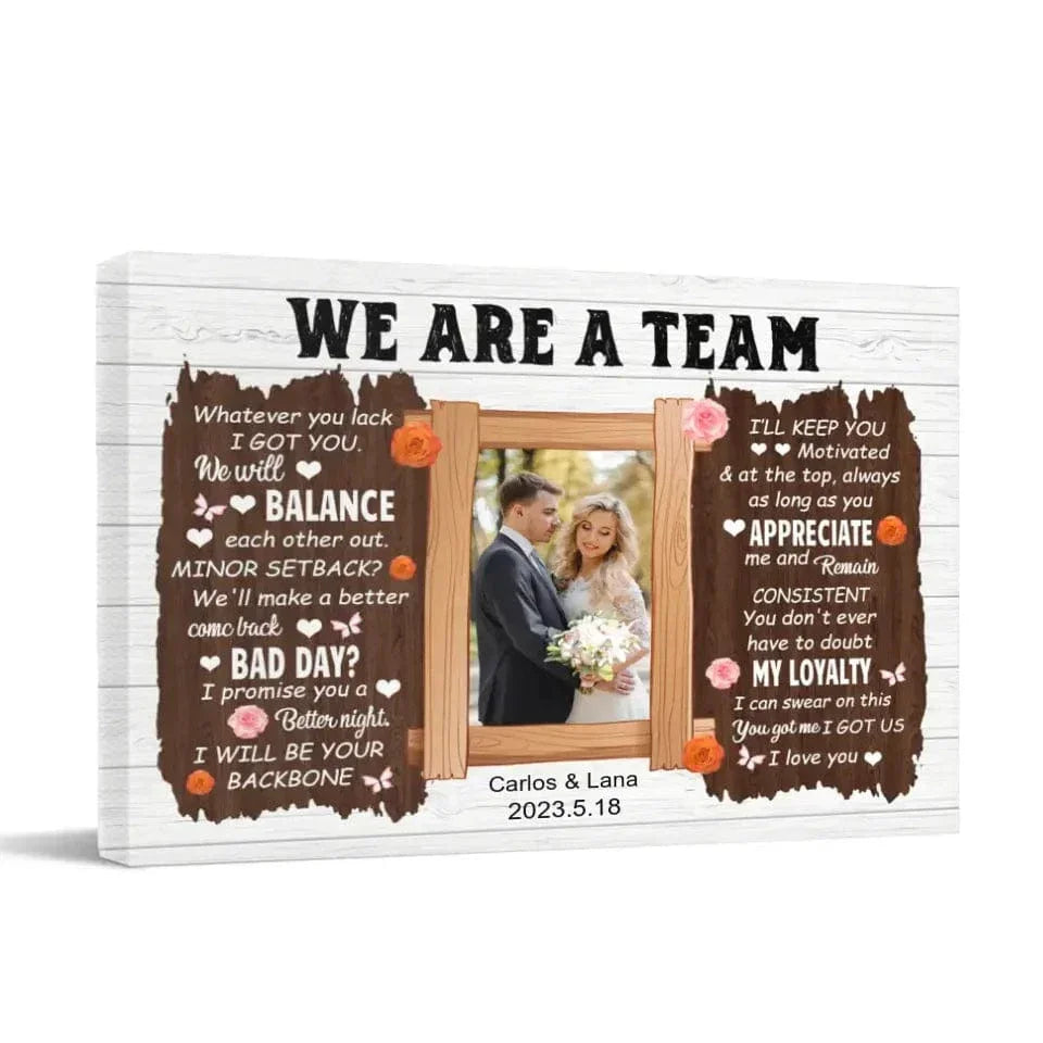 Custom Photo Personalized Canvas Wall Art For Couples - Whatever You Lack I Got You - Joliny