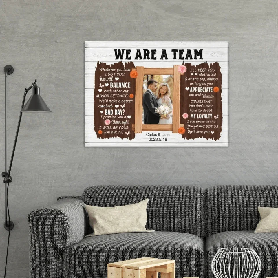 Custom Photo Personalized Canvas Wall Art For Couples - Whatever You Lack I Got You - Joliny