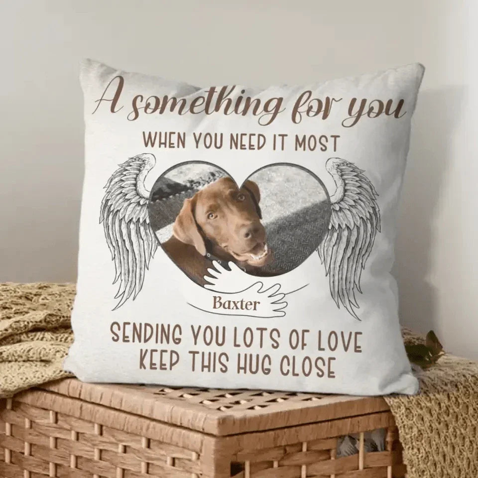 Custom Photo Pillow - Pet Memory Pet Loss Gift , Sending You Lots Of Love - Joliny