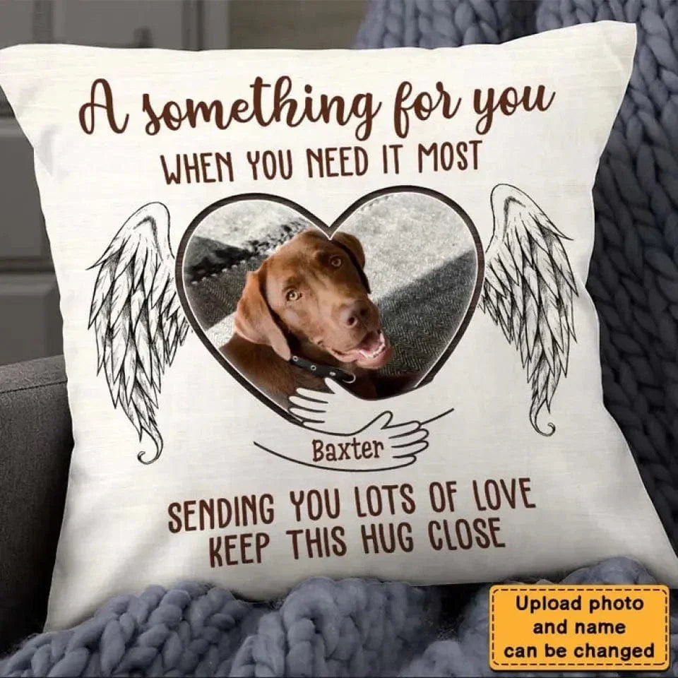Custom Photo Pillow - Pet Memory Pet Loss Gift , Sending You Lots Of Love - Joliny