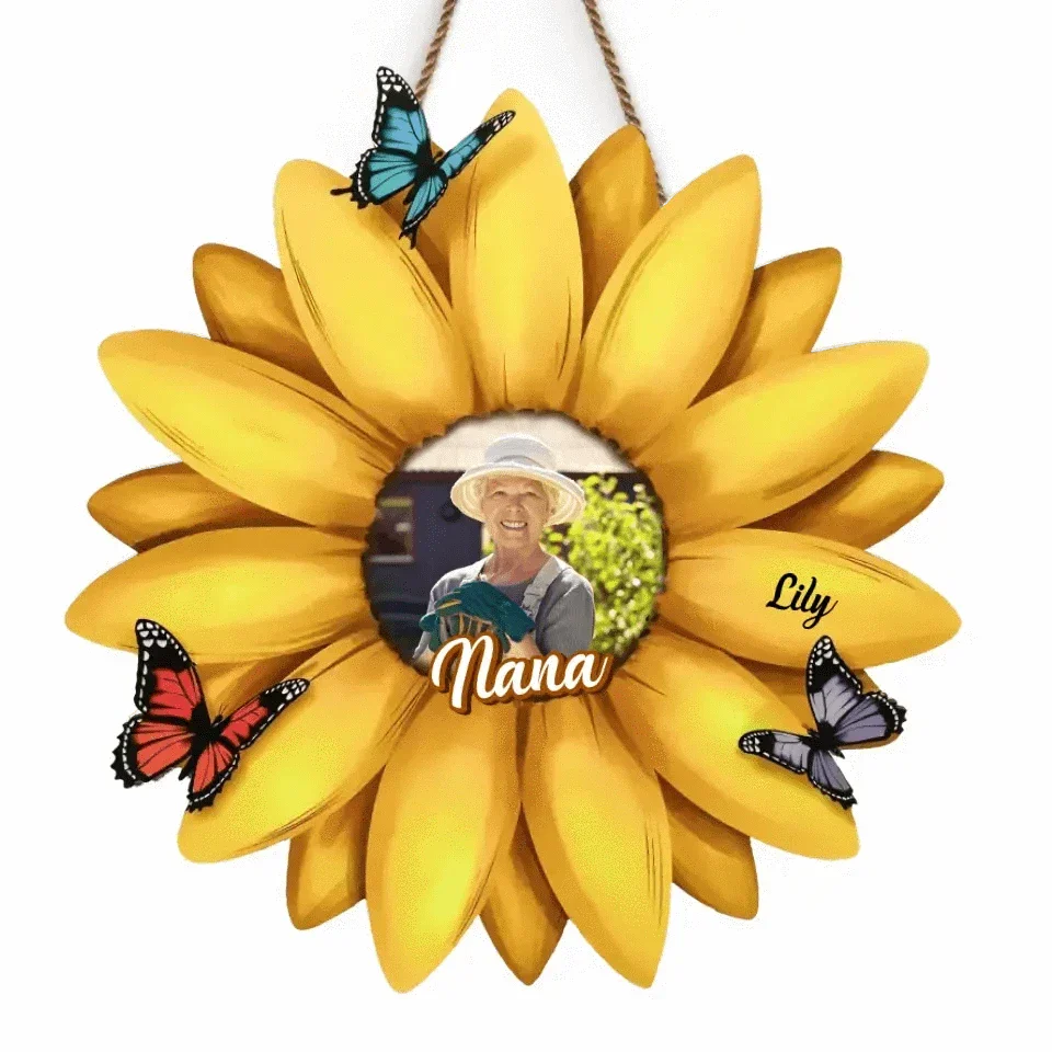 Custom Photo The World Best Nana - Family Personalized Custom Home Decor Wood Sign - House Warming Gift For Mom, Grandma - Joliny