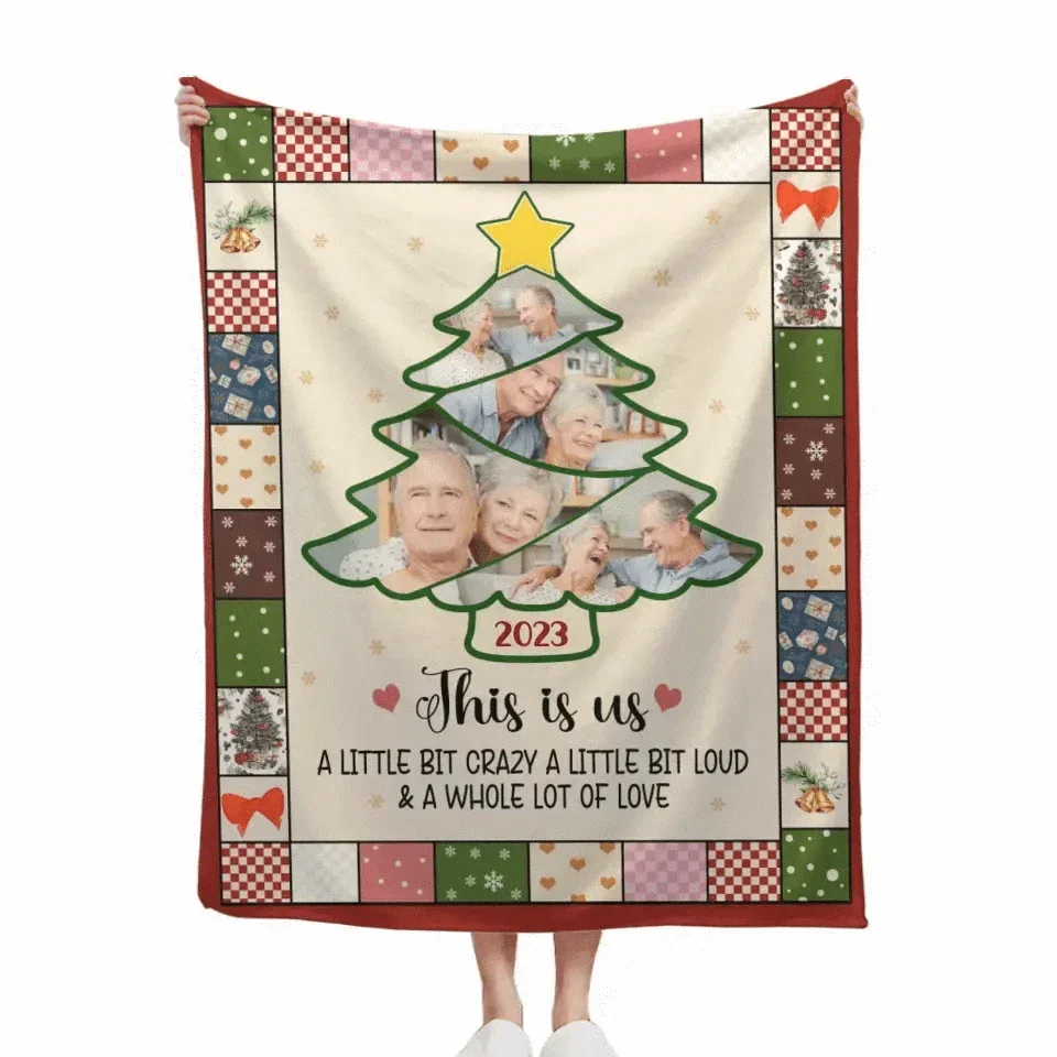 Custom Photo This Is Us A Little Bit Of Crazy Family Blanket - Joliny