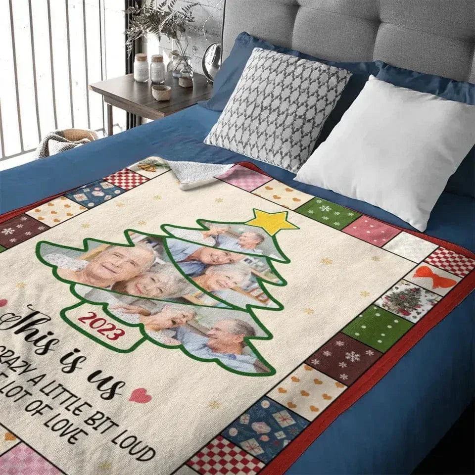 Custom Photo This Is Us A Little Bit Of Crazy Family Blanket - Joliny