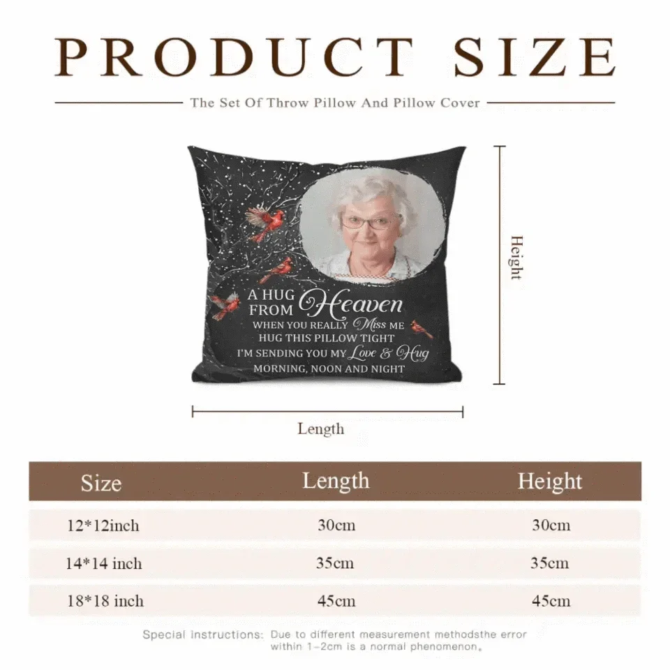 Custom Photo When You Miss Me I'm Always With You - Memorial Personalized Custom Pillow - Joliny