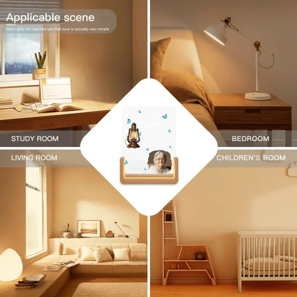 Custom Photo You Are Not Alone - Memorial Personalized Custom Shaped LED Night Light - Sympathy Gift For Family Members - Joliny